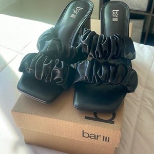 Bar III Careenap women’s slide on heels black size 8